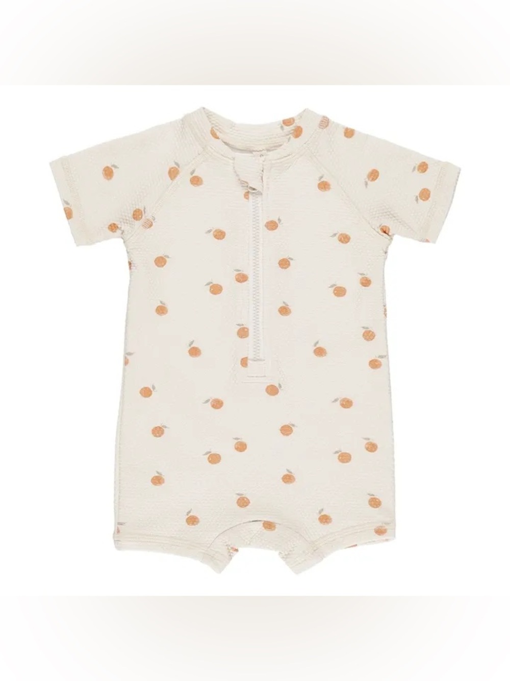 NWT QUINCY MAE ZIP RASHGUARD ONE-PIECE ORANGES 12-18m